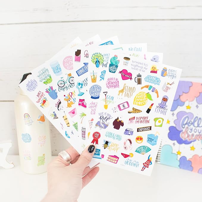 bloom daily planners Female Empowerment Planner Stickers - Variety Pack for Planning, Decorating, & Scrapbooking - 6 Sheets / 205 Girl Power Themed Stickers