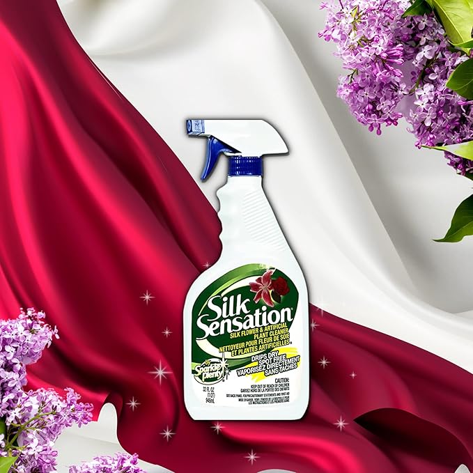 Sparkle Plenty Silk Sensation Cleaning Solutions Bundle - Sparkle Plenty Chandelier Cleaner Drip Dry Spray No Wipe & Silk Plant Cleaner Spray No Wipe - Artificial Plants & Flowers Spray Away Cleaner