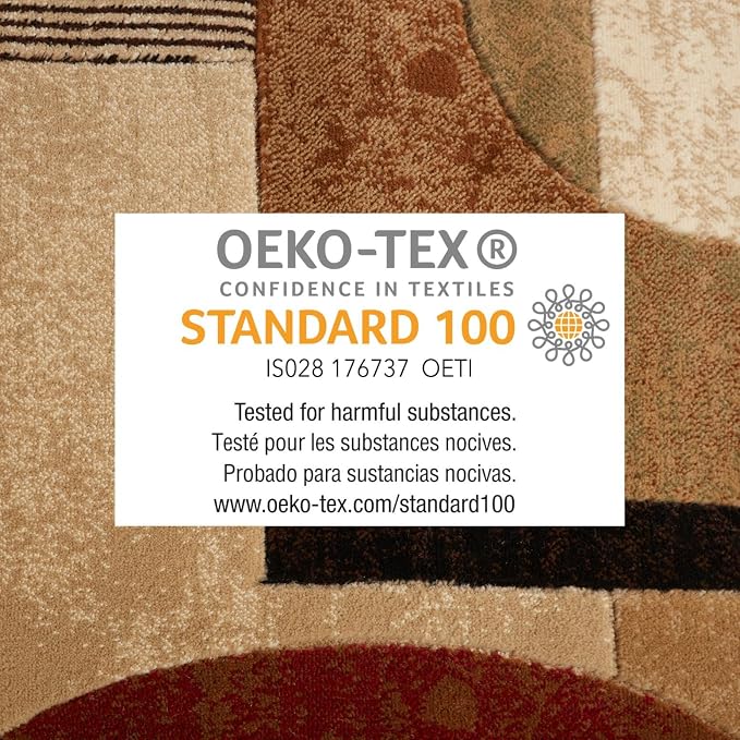 Home Dynamix Tribeca Jasmine Modern Area Rug, Abstract Brown/Green 6'7"x9'10"