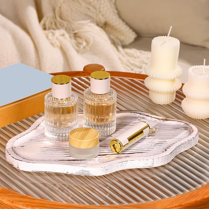 Small Decorative Tray Wood Decorative Serving Tray for Candles Perfume, Cloud Wooden Jewelry Tray Trinket Dish, Wooden Trays for Coffee Table Home Decor