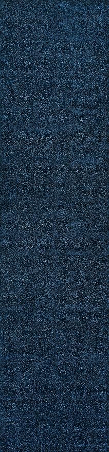 JONATHAN Y Haze Solid Low-Pile Navy Runner Rug 2x10, Coastal,Bohemian,Minimalist,Classic, Easy-Cleaning for Living Room,Bedroom,Kitchen,Pet Friendly,Non-Shedding (SEU100C-210)