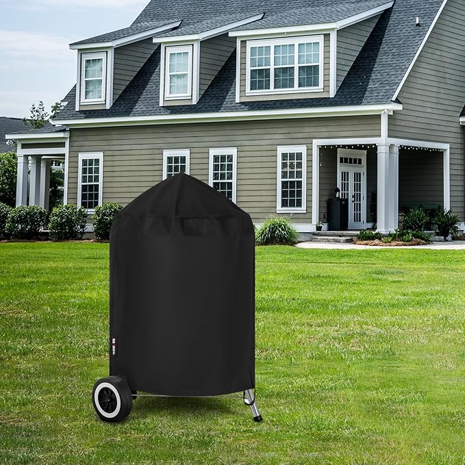 FEVERCOVER Grill Cover for Weber Kettle Charcoal 22 Inch, Heavy Duty Waterproof BBQ Grill Covers Fade Resistant