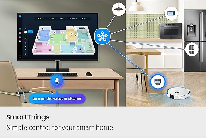 Samsung 32” Smart Monitor M7 (M70F) 4K UHD Display, Samsung Vision AI, Smart TV Apps, Gaming Hub, USB-C, HDMI and USB-A, Black, LS32FM702UNXZA, 2025