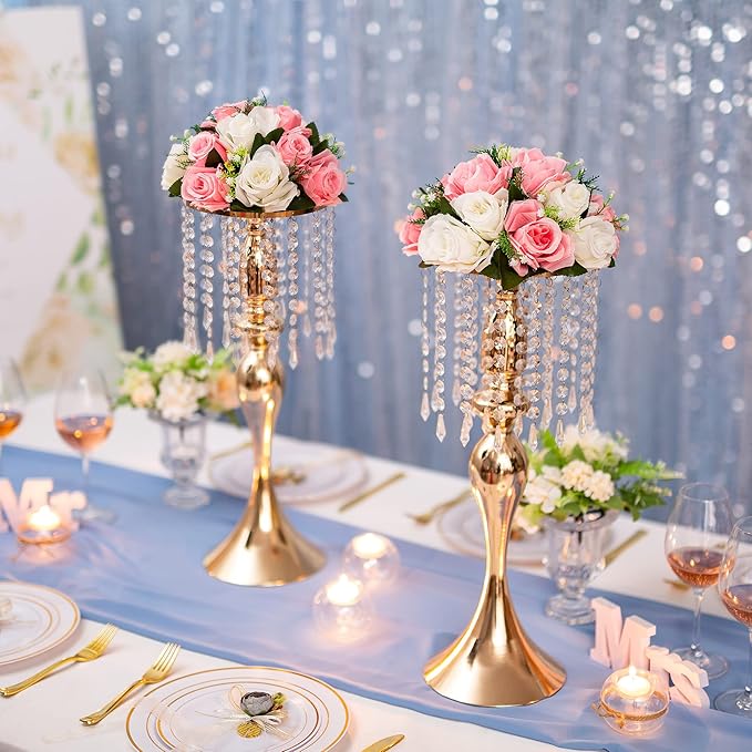 Flower Centerpieces for Wedding Tables: Wedding Table Decorations Pink & White Flower Balls Centerpieces for Engagement Cerebration Party Center Pieces 2 Packs