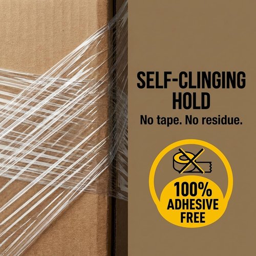 BOX USA Stretch Wrap - Extra Wide 20-Inch Clear Plastic Film Roll with Handles | 1000 ft for Shipping & Moving