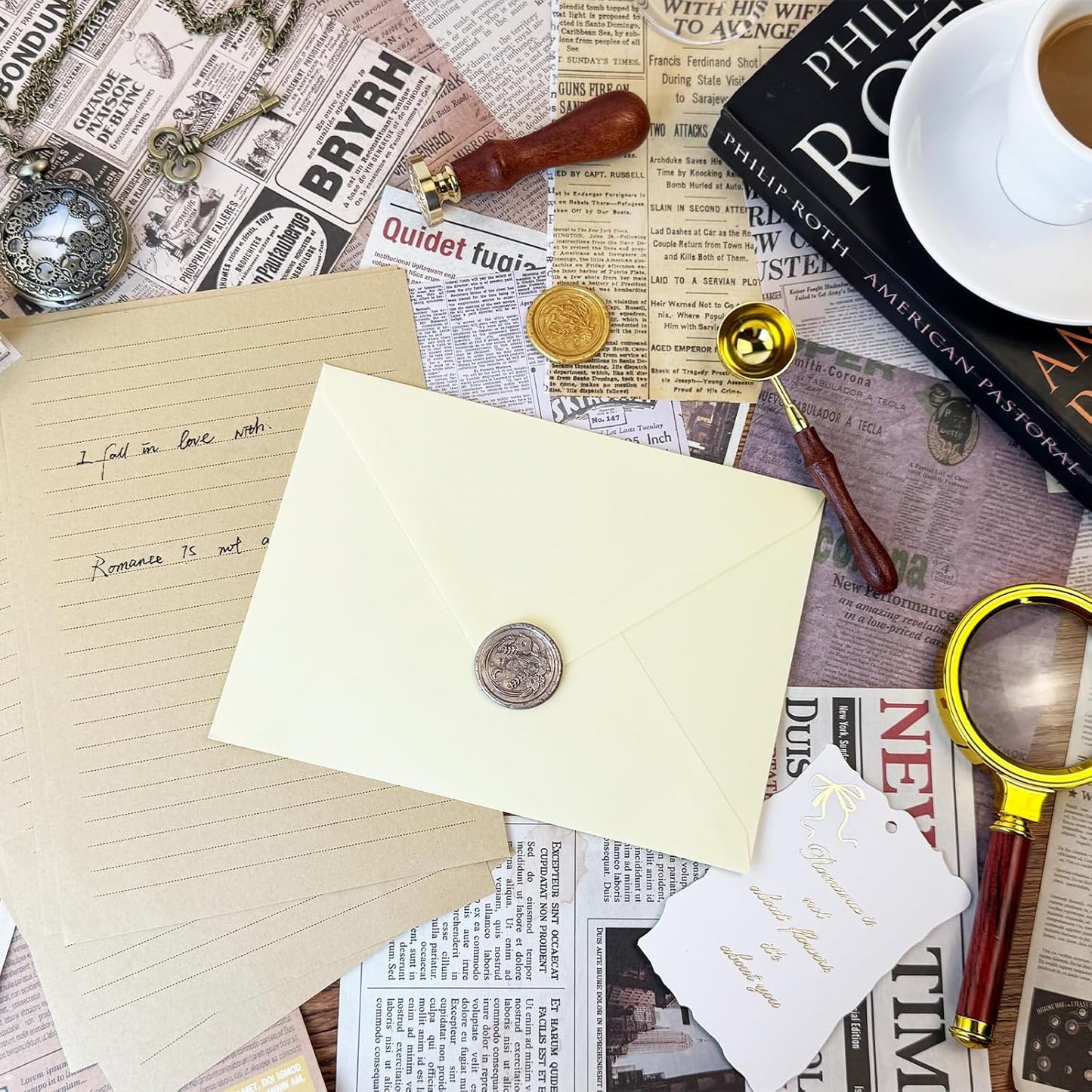 YINUOYOUJIA A7 Ivory Specialty Paper Envelopes - 50 PCS for Invitations, Weddings, and Events