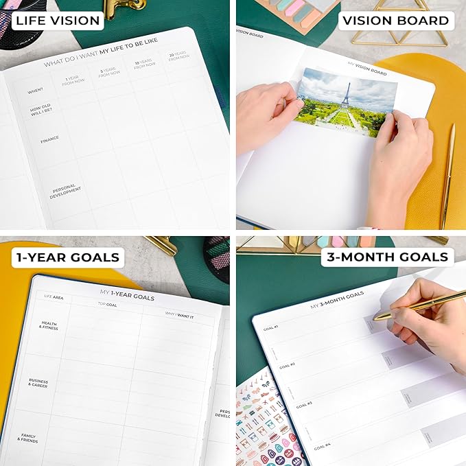 Clever Fox Planner Pro Premium – Luxurious Weekly & Monthly Planner with Budget Organizer for Productivity & Goals, Undated, A4 (Mystic Blue)