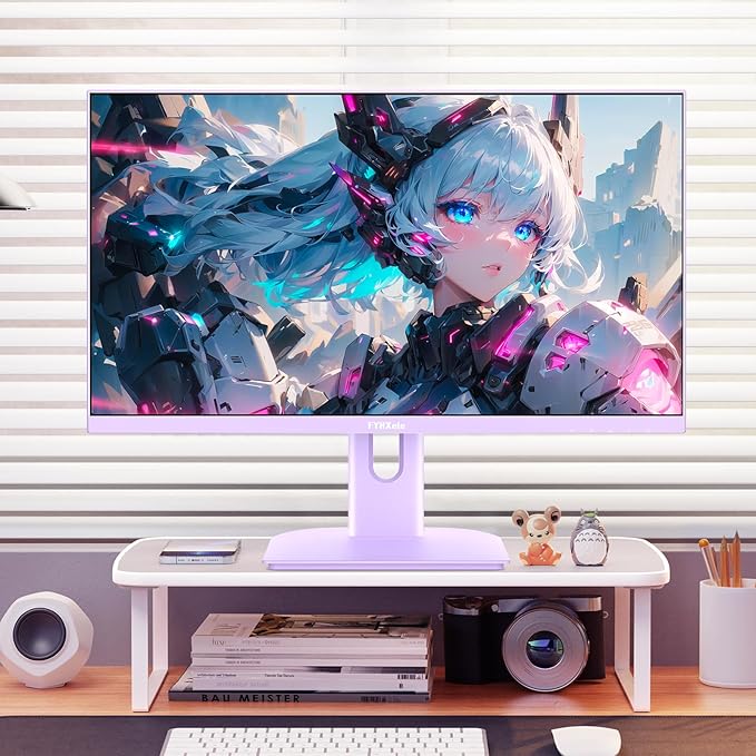 27 inch Gaming Monitor, 180Hz Computer Monitor QHD 1440P Fast IPS Panel Pc Monitor, sRGB100%,1ms, DisplayPort/HDMI/Eye Care/Wall Mount Compatible-Purple