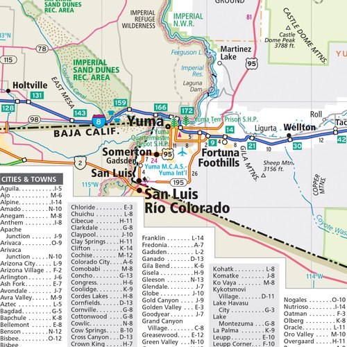 Rand McNally Arizona State Laminated Map - Easy To Fold Travel Guide for Adventurers