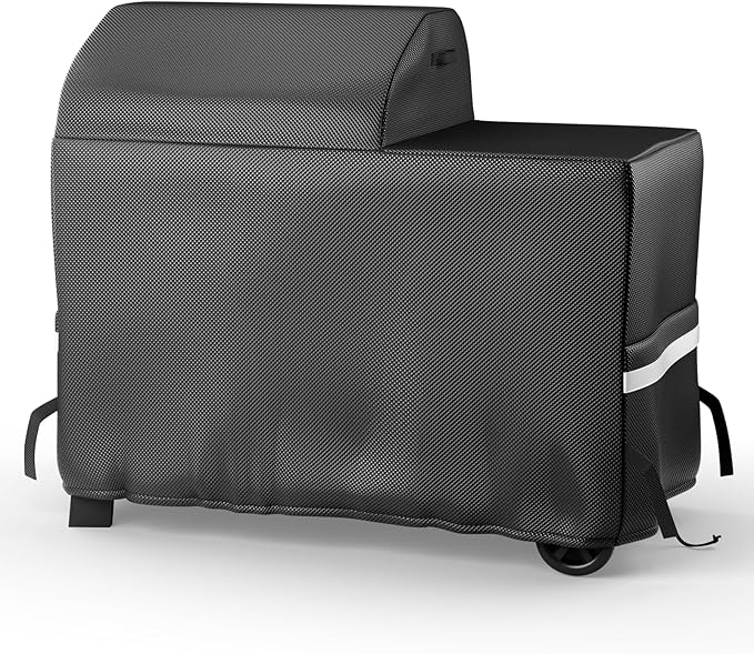 Grill Cover for Traeger Grills Woodridge Electric Wood Pellet Grill and Smoker, Upgraded Full-Length Heavy Duty Waterproof Anti-UV Cover for Traeger Woodridge Grills BAC761 TFB86MLH