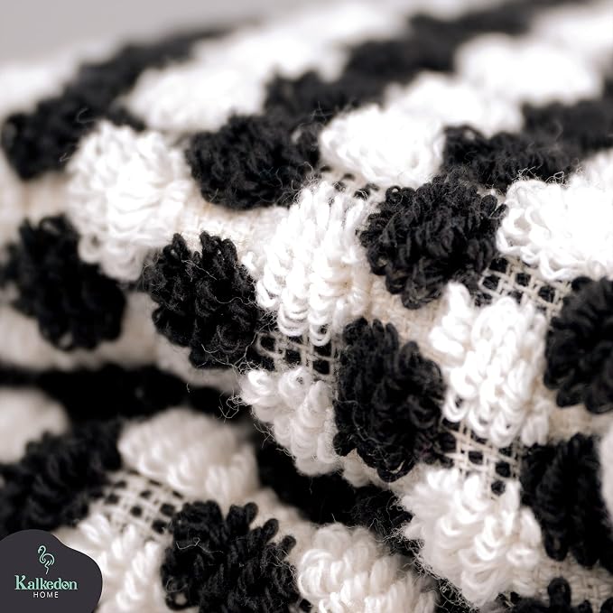 Organic Turkish Cotton Hand Towels for Bathroom | Oversized - 70.00" x 35.00" | Large Soft Plush Fluffy Highly Absorbent Towels for Kitchen, Hand and Face (Black, Bath Towel)
