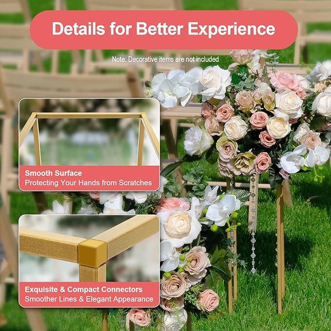 23.6Inch 10 Pcs Column Vases Gold Centerpieces, Tall Centerpiece Stands Metal Flower Stands Gold Wedding Centerpieces Vase for Table Party Wedding Decorations Flower Rack