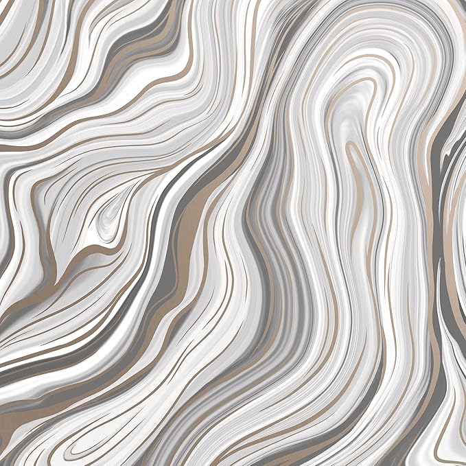 Jillson Roberts Bulk Gift Wrap, Everyday Gift Wrapping Supplies, Marbelized Silver, 1/4 Ream 208 feet x 24 inches