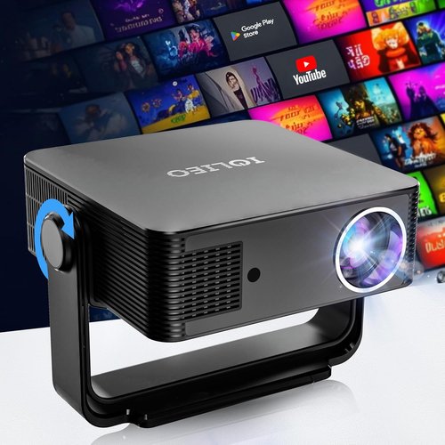 IOLIEO Mini Projector - Native 1080P, WiFi & Bluetooth, Auto Focus & Keystone, 300 ANSI Lumen