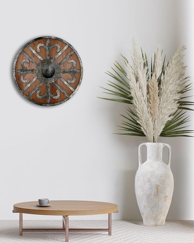 UPWOIGH 20.5in Tall Large Vintage Handles Ceramic Floor Vase, Antique White Pottery with Beige Speckles and Distressed Black Markings, Rustic Farmhouse Living Room or Bedroom Decor, Ideal Gift 1 Pack