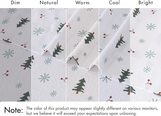 RUVANTI Flannel Sheets Twin XL Size - 100% Cotton Double Brushed Twin XL Sheet Sets, Deep Pockets 16 Inches, All Seasons Breathable & Extra Soft Bed Sheets, Warm & Cozy, 3 Piece, Berry & Pine