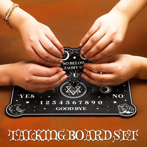 Pendulum Board Dowsing Kit - 3 Wooden Spirit Talking Boards & Crystal Pendulum Necklace | Ghost Hunting Tools