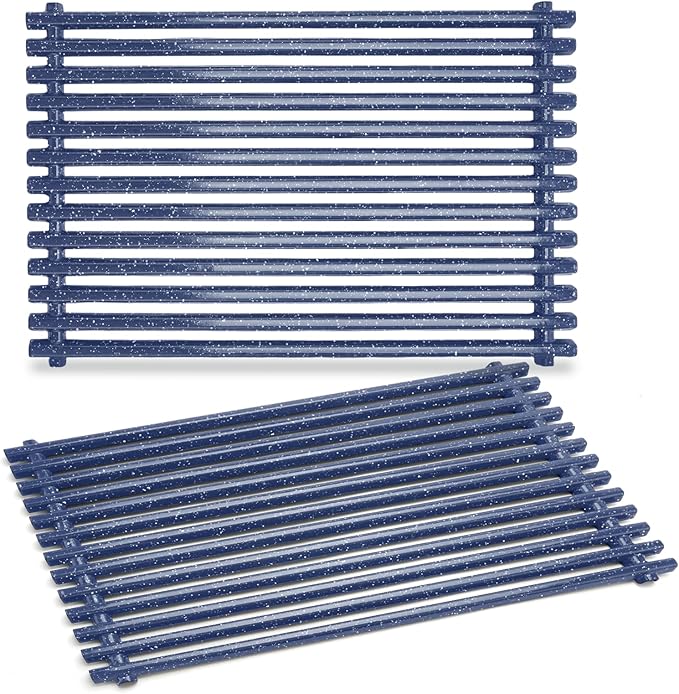 17.4 x 11.9 Inch Grill Grate for Weber Spirit E-310/ E-320/ E330, Spirit 700, Genesis Silver B/C, Genesis Gold B/C, Genesis Platinum B/C, Genesis 1000-3500, 7525 Grill Grates, 2 PCS, Porcelain Steel