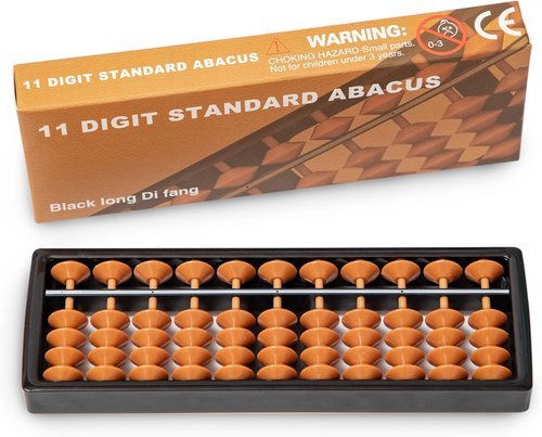 Digital Standard Abacus | 11-Column Soroban Calculator - 17.8 cm Professional Educational Tool