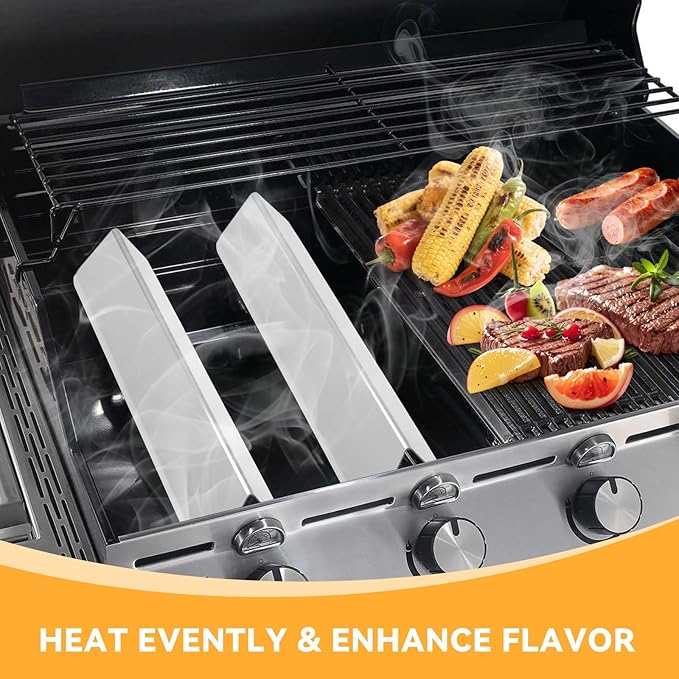 KifonMetals 15.3 inch Flavorizer Bars for Weber Spirit Grill Parts Spirit I & Spirit II E310 E320 E330 S310 S320 S330 Gas Grills with Front Control Knob, 5 PCS 7636 Stainless Steel Flavor Bars