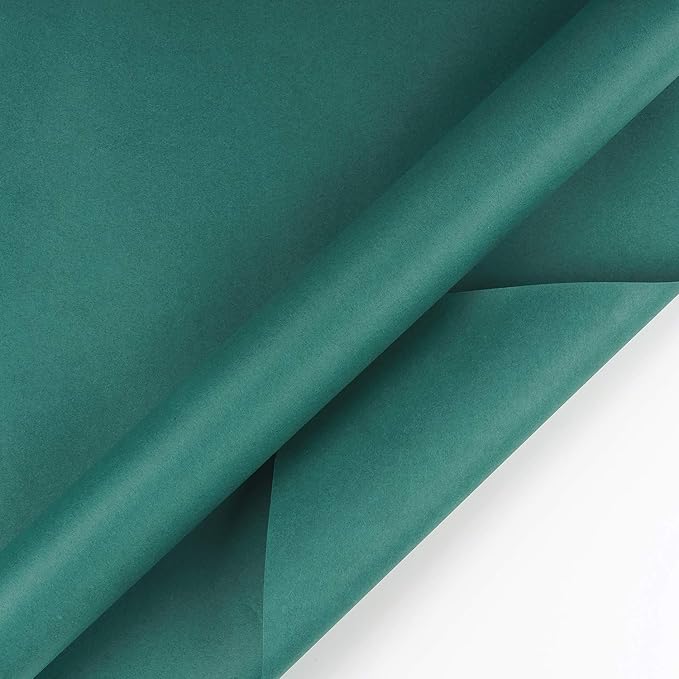 RUSPEPA 30"x 393"(32.8') Dark Green Kraft Wrapping Paper Large Jumbo Roll, Recyclable Green Art Gift Wrap Paper for Christmas Gift Wrapping, Table Covering, Art & Craft Supplies, Bouquet Flower, 80GSM
