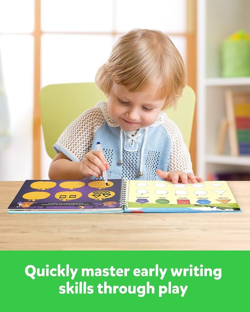 Coogam Magic Writing Practice Workbook - Reusable Alphabet & Numbers Tracing for Kids Ages 3-12