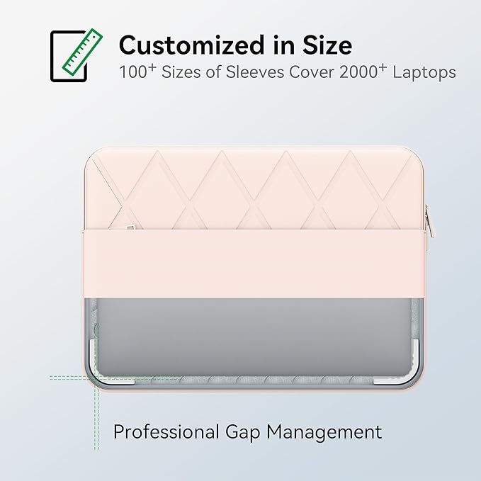 Smatree Laptop Sleeve for 16 inch MSI Vector GP68 HX/Raider GE68 HX 14V, for Vector 16 HX A14V/A13V, MSI Laptop Case with Accessory Pocket, YKK Zipper, Patented Super Corner Design, Pink (E611P)