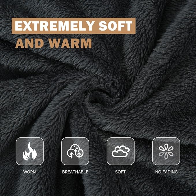 DOWNCOOL Large Body Pillow Insert with Faux Fur Cover - Fluffy Long Bed Pillow for Sleeping - Breathable Full Body Pillow for Adults - 20x54 inch (Grey, with Cover)