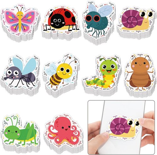 Crtiin 80 Pcs Anxiety Relief Sensory Stickers - Inspirational Quotes for Mental Health | Retro Design