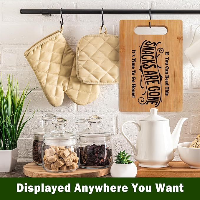 Lacama Funny Kitchen Gifts for Women Men，Cute Cutting Board Appreciation Birthday Christmas Gift for Women, Sarcastic Snack Snacks Are Gone Cutting Chopping Boards for Her, Mom, Sister, Friends