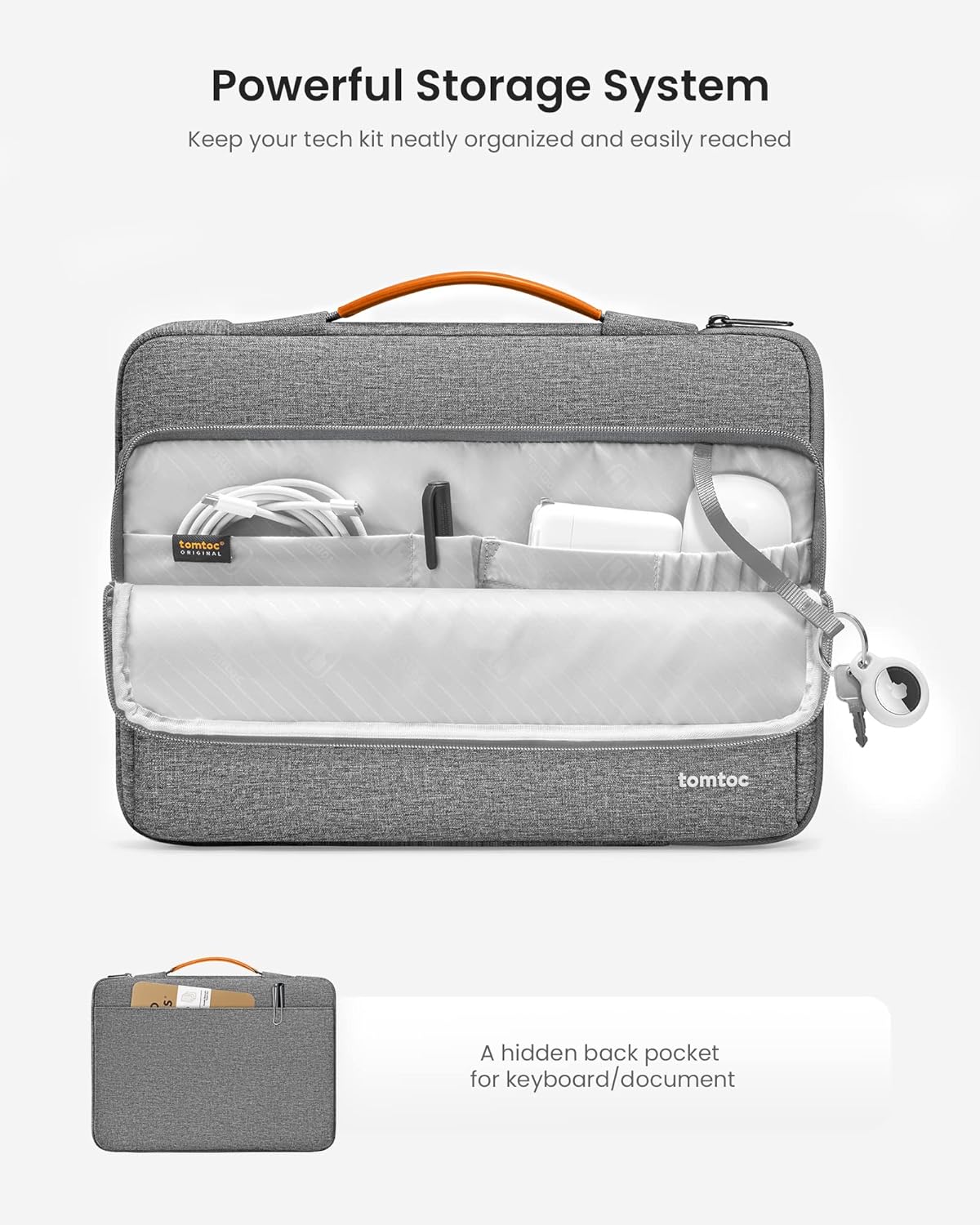 tomtoc 360 Protective Laptop Case - Water-Resistant Design for 13-Inch MacBook Air & iPad Pro