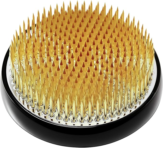 Brass Pin Floral Frog Ikebana Kenzan Flower Arranger Holder with Lead Base Rubber (2.76inch)