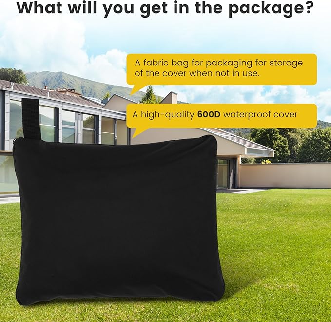 All Weather Grill Cover for BAC761 Traeger Woodridge Grill and TFB86MLH Accessory Replacement, Full-Length Heavy Duty 600D Oxford Fabric Waterproof Weather-Resistant Polyester Traeger Grills Cover