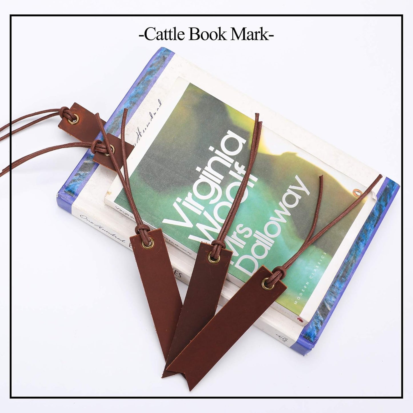 Skiennix Genuine Leather Bookmarks - Handmade Page Markers with Tassel | 5-Pack Umber for Readers & Writers