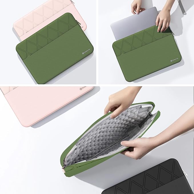 Smatree Laptop Sleeve for 15.6 inch MSI Vector GP66/GP66 Leopard/Raider GE67 HX/Raider GE66/GE66 Raider/GE66 Dragonshield, MSI Laptop Case with Pocket, YKK Zipper, Shockproof Design, Green (E612G)