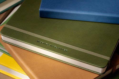Anecdote 2026 Planner - 52-Week Daily Planner with Vegan Leather Hardcover | Olive Green, Start Anytime & Achieve Your Goals