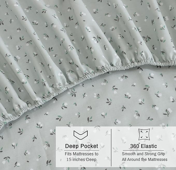 RUVANTI 100% Organic Cotton Sheets Twin Size, Percale Weave, GOTS Certified, 3-Piece Set, Deep Pocket 15", Crisp & Breathable, Soft Durable Bedding, Sábanas Algodón Orgánico – Bud Club