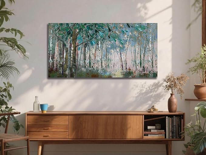 Ardemy Tree Canvas Wall Art Forest Pictures Wall Decor Nature Painting Abstract Wall Art for Living Room Artwork Bedroom kitchen Dining Room Home Office, 40"x20"