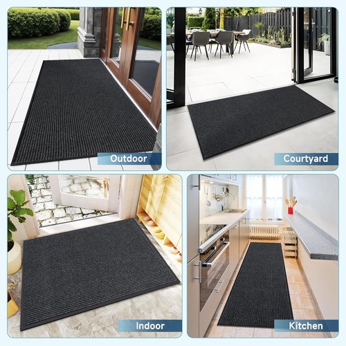 BesWin Heavy Duty Front Door Mat - Non-Slip Rubber Backing | 3'x6' Indoor/Outdoor Welcome Mat