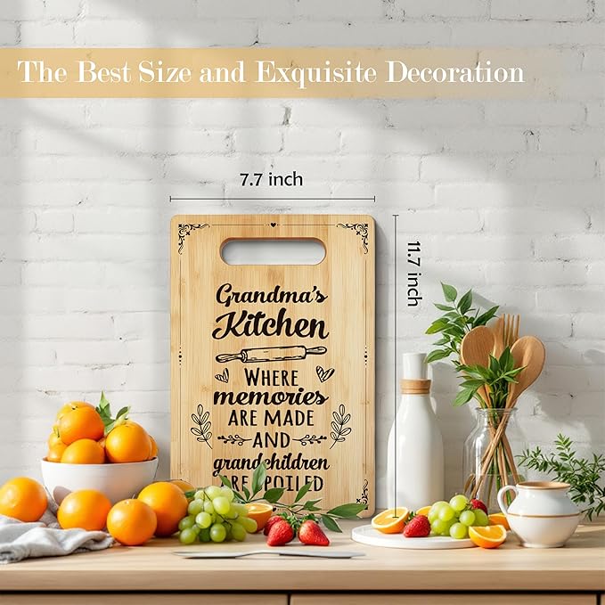 Gifts for Grandma, Grandma Cutting Board Chopping Board, Best Grandma Gifts, Grandma Christmas Birthday Gifts, Grandma Gifts from Grandkids, Grandma Kitchen Gifts Bamboo Cutting Boards