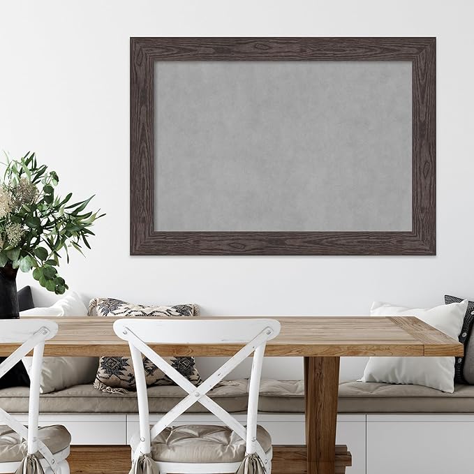 Amanti Art Black Framed Magnetic Board 30x42 Large Vision Board for use with Magnets, 100% Metal Sheet to Display Items as Office Decor or for Home Organization in mudroom, Kitchen or Kids Room