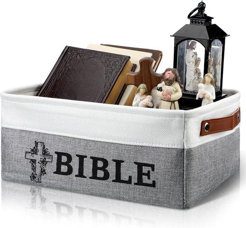 Marsui Bible Storage Basket - Christian Gifts for Women | Perfect for Book Lovers & Teachers