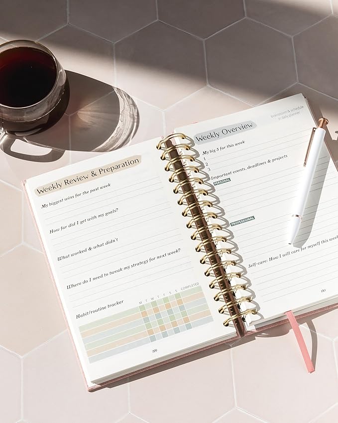 The ADHD Planner - Undated Daily Weekly Schedule Organizer Journal for Disorganized People - Habit Tracker Record Emotions & Mood - Academic Goals - Structure & Focus for Adults Brains (Spiral)