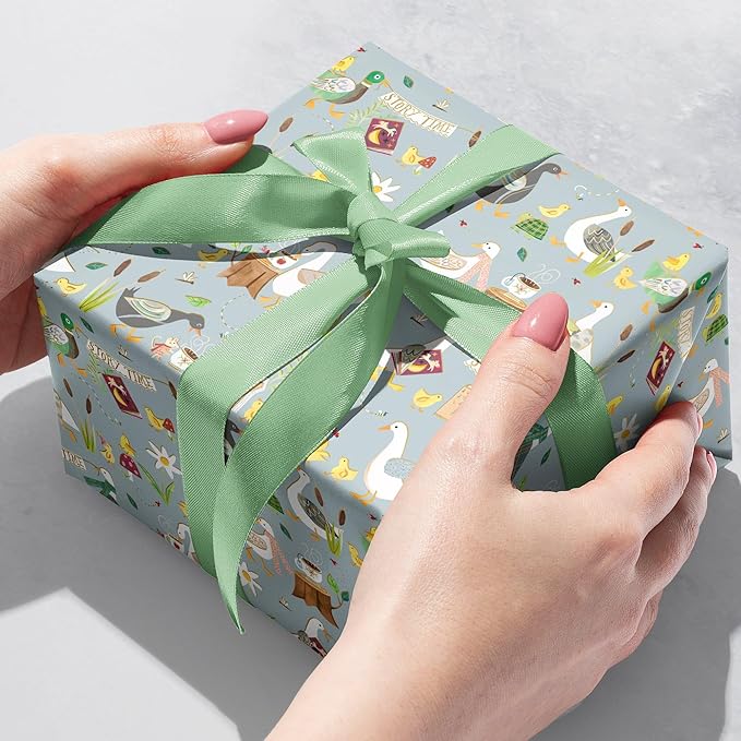 Jillson Roberts Baby Gift Wrap, Story Time (8 Rolls 5 feet x 30 inches)