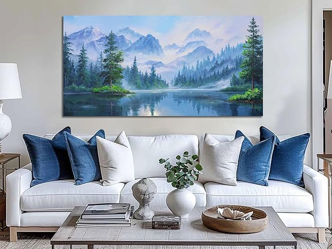 Ardemy Large Landscape Wall Art Nature Canvas Textured Forest Scenery Pictures Wall Decor Living Room Paintings Artwork Bedroom Home Office,40"x20"