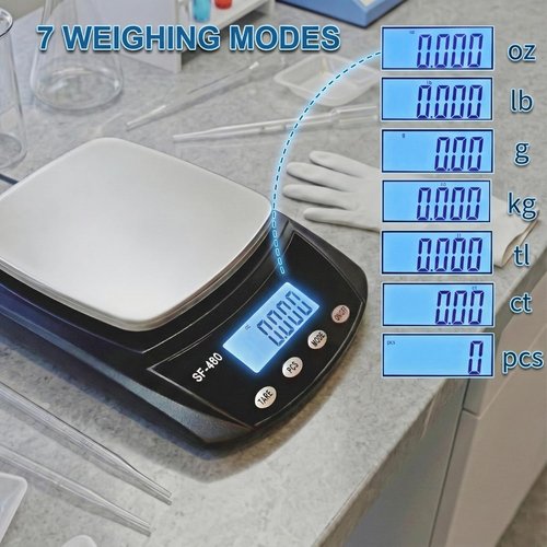Eosphorus Science Digital Lab Scale - Precision Analytical Balance with 0.01g Accuracy | Ideal for Chemistry, Jewelry & Education - Black