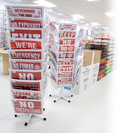 BAZIC Products Employees Only Sign - 9" x 12" Plastic Sign for Private Property | Restricted Area Access