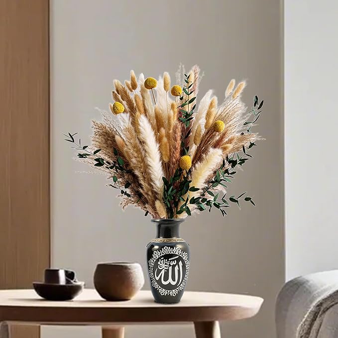 Boho Dried Flowers Bouquet – Olive Green Wall Decor, Pampas Grass Bouquet, Rustic Flower Arrangement, Moody Office & Bedroom Decor, DIY Home Vase Filler, Farmhouse Floral, Boho Wedding Bouquet