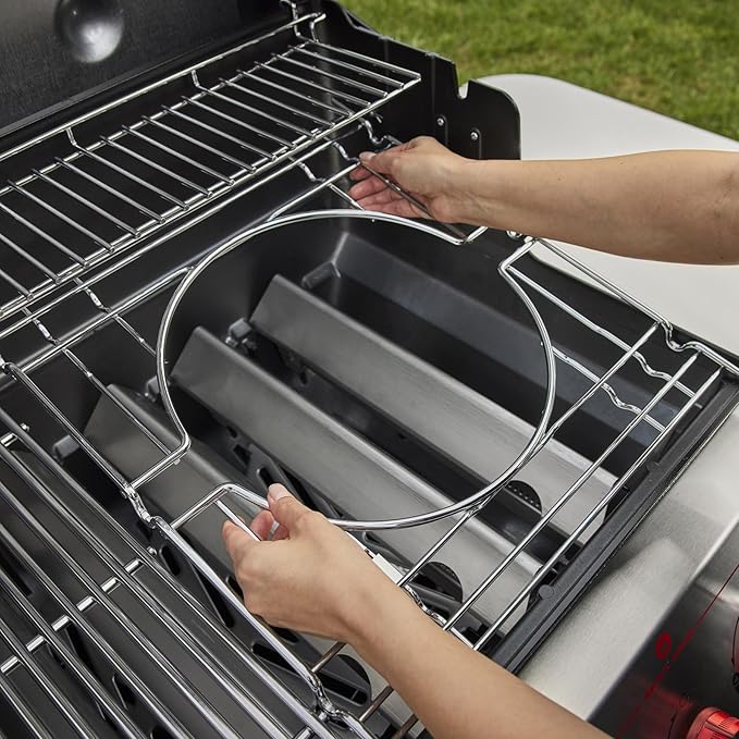 Weber Genesis E-335 Liquid Propane Gas Grill for Outdoor Cooking, 3 Burners and 1 Side Burner, Black