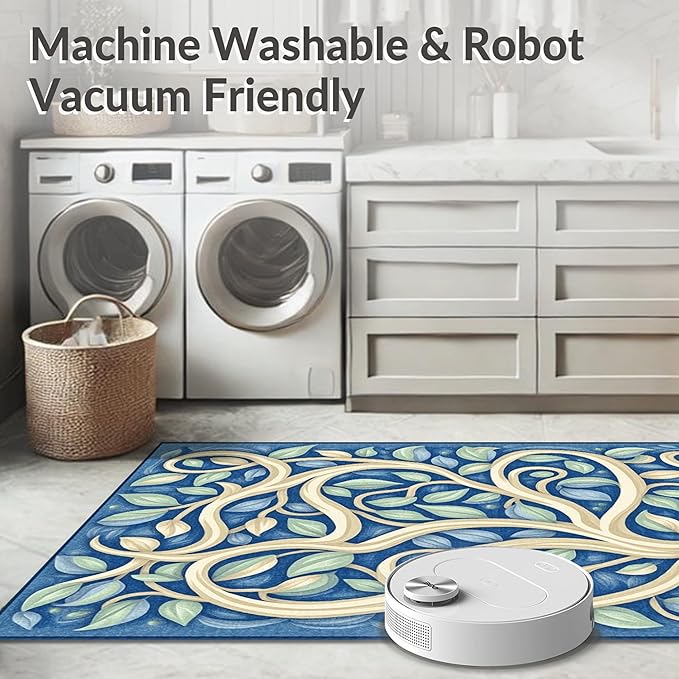 Flatwoven High Traffic Area Rug 5x7, Modern Abstract Geometric Rug Stylish Home Decor, Non Slip, Stain Resistant, Washable Area Rugs for Living Room, Bedroom (Teal, 5x7)